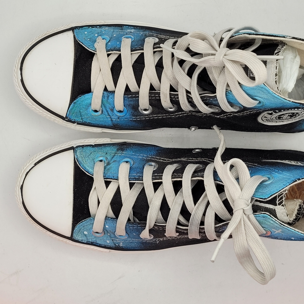 Stars And Galaxy Hightop Shoes Size 9.5 In Womens - Picture 6 of 16